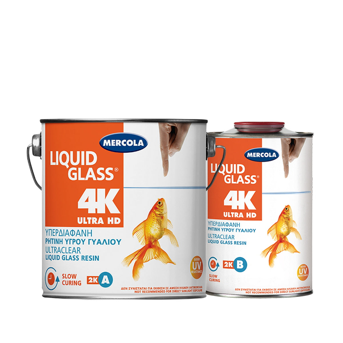 Mercola LIQUID GLASS 4K Διάφανη Εποξειδική Ρητίνη Υγρού Γυαλιού Με Απίστευτη Διαφάνεια και Ευκρίνεια - Αργής Ωρίμανσης