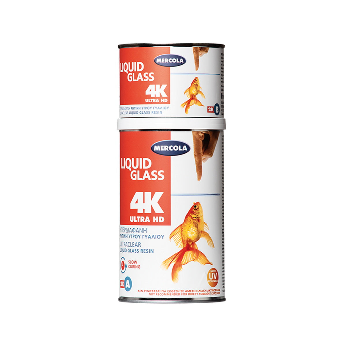 Mercola LIQUID GLASS 4K Διάφανη Εποξειδική Ρητίνη Υγρού Γυαλιού Με Απίστευτη Διαφάνεια και Ευκρίνεια - Αργής Ωρίμανσης