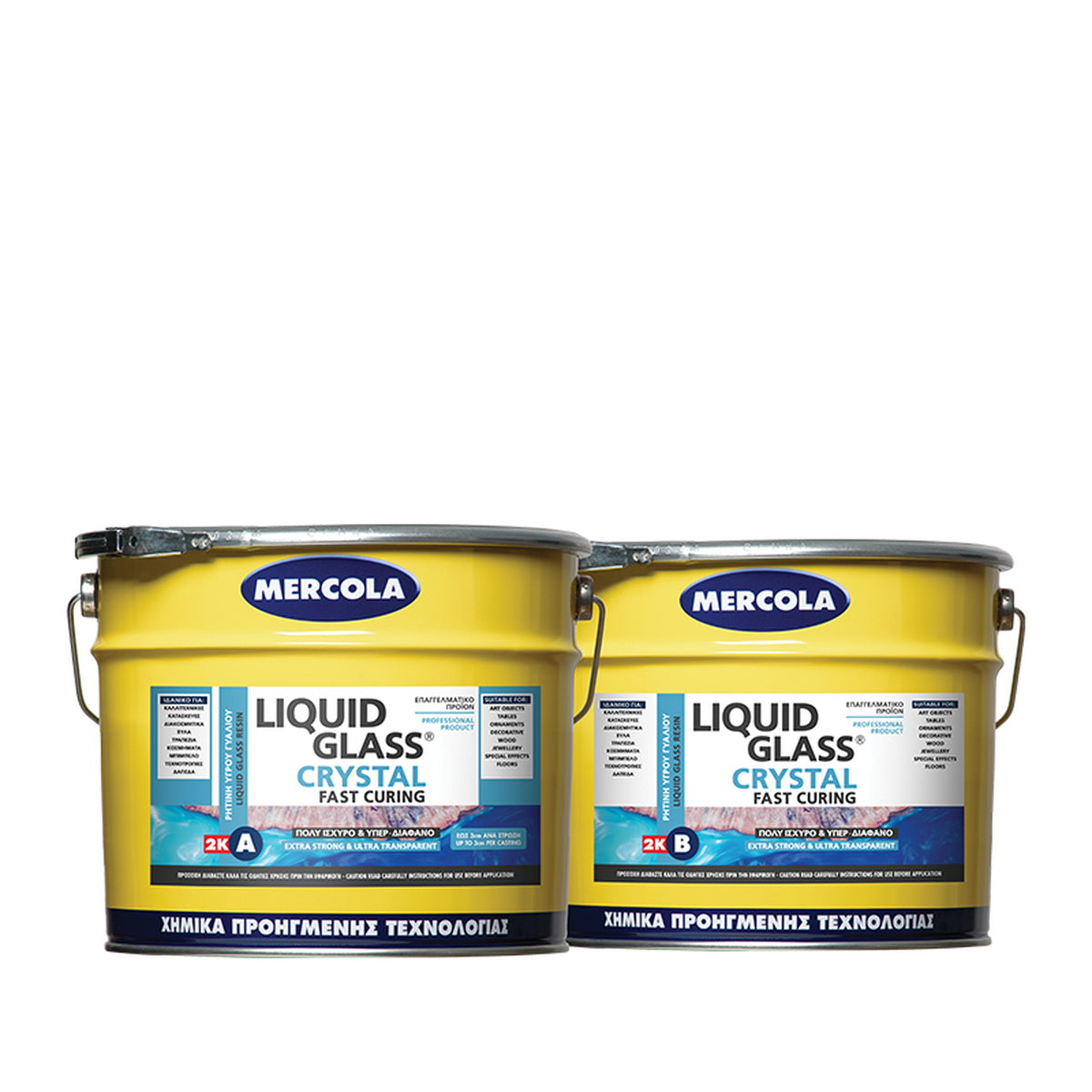 Evochem Mercola Crystal Liquid Glass Υπερδιάφανη Εποξειδική Ρητίνη Υγρού Γυαλιού