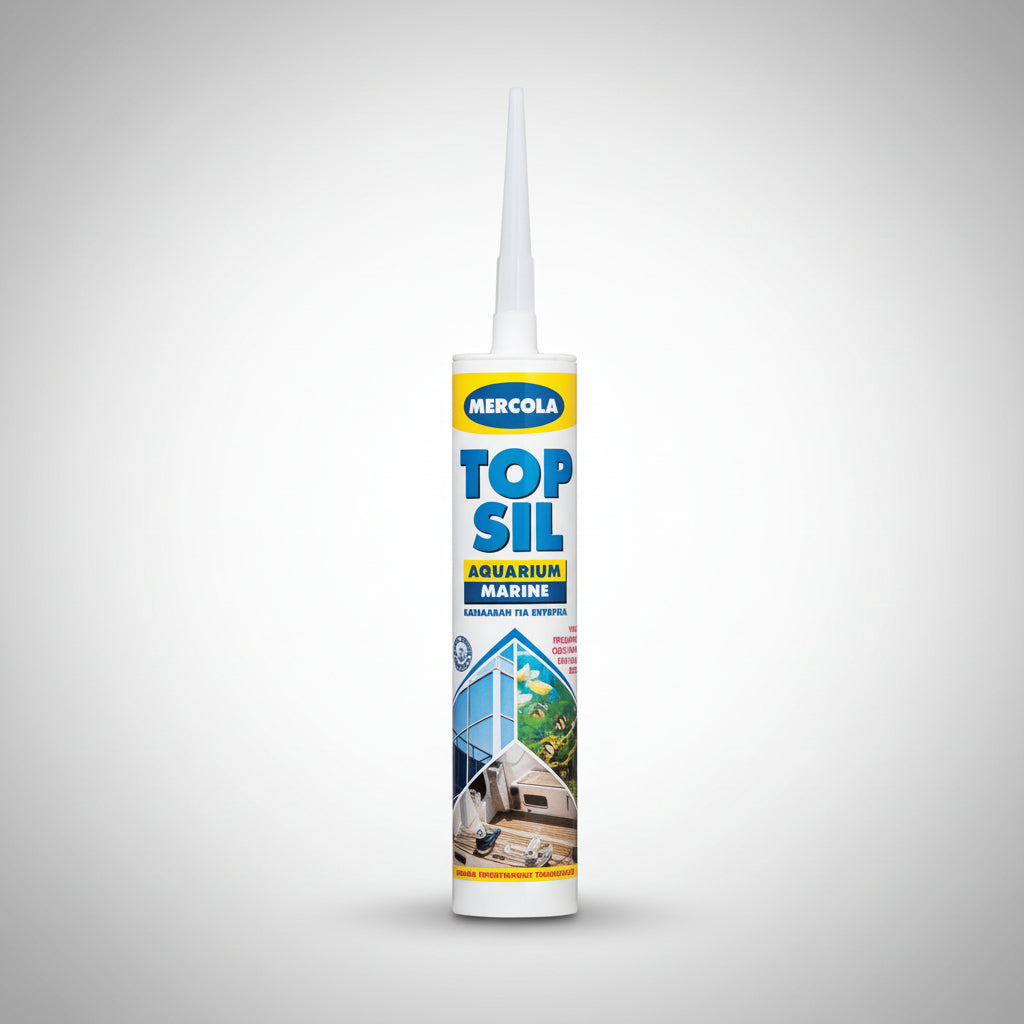 Mercola Topsil Aquarium Marine Ενισχυμένη Όξινη Σιλικόνη Ναυτιλιακών Προδιαγραφών - Ενυδρείων ΔΙΑΦΑΝΗΣ