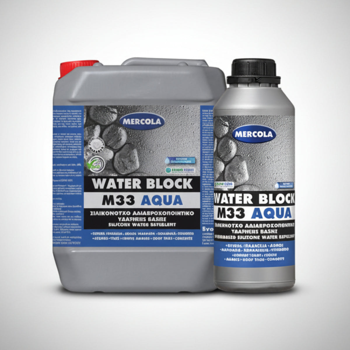 Mercola WATER BLOCK M33 AQUA Διαφανές Σιλικονούχο Ματ Αδιαβροχοποιητικό Νερού για Πέτρες Μάρμαρα Τσιμέντο Πλακίδια