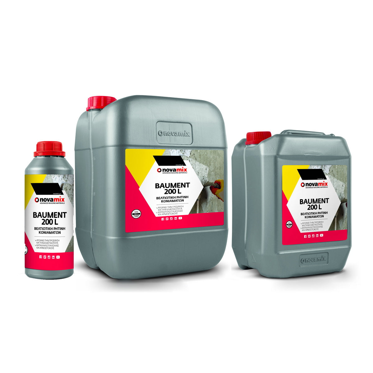 Novamix BAUMENT 200 L Βελτιωτική Ρητίνη Κονιαμάτων & Επιχρισμάτων Τοιχοποιίας