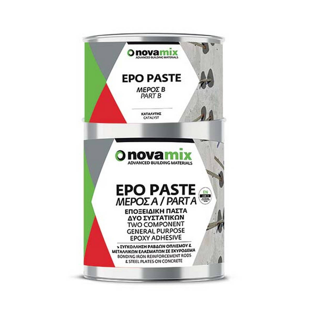 Novamix Epo Paste Εποξειδική Πάστα 2 Συστατικών Επισκευής & Συγκόλλησης Συγκόλλησης