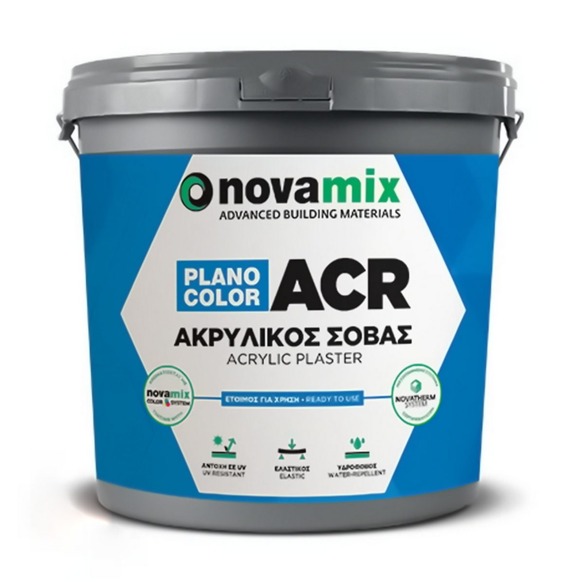 Novamix Planocolor ACR Ακρυλικός Τελικός Σοβάς Θερμοπρόσοψης K