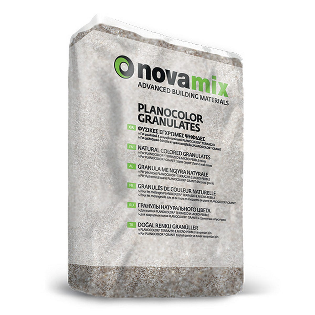 Novamix Planocolor Granulates MR Φυσικές Έγχρωμες Μαρμαροψηφίδες 51 MANI GREY 25kgr