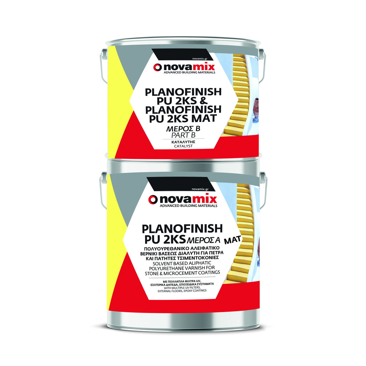 Novamix Planofinish PU 2KS MAT Βερνίκι Αλειφατικής Πολυουρεθάνης 2 Συστ.ΜΑΤ