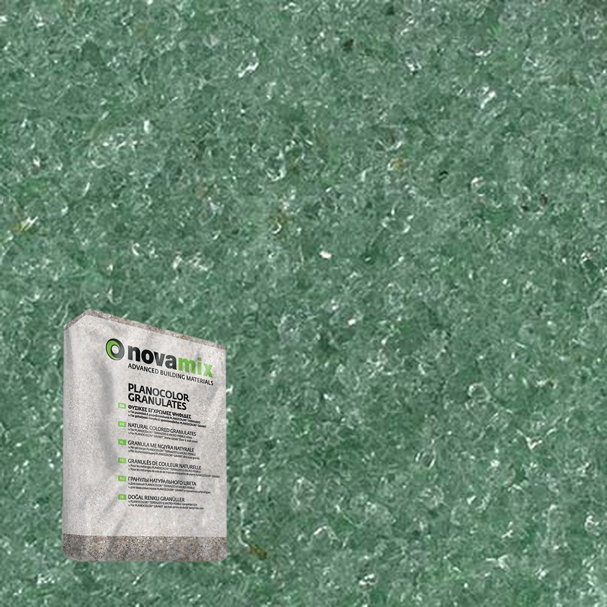 Novamix Planocolor Granulates RC Glass Ψηφίδες Κρυστάλλου 922 CRYSTAL GREEN 90