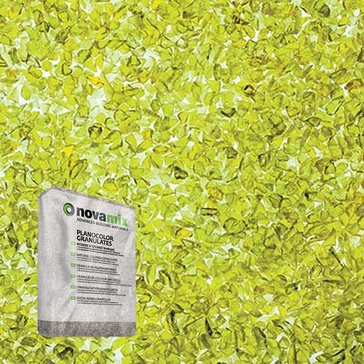 Novamix Planocolor Granulates RC Glass Ψηφίδες Κρυστάλλου 995 GOLDEN YELLOW 90