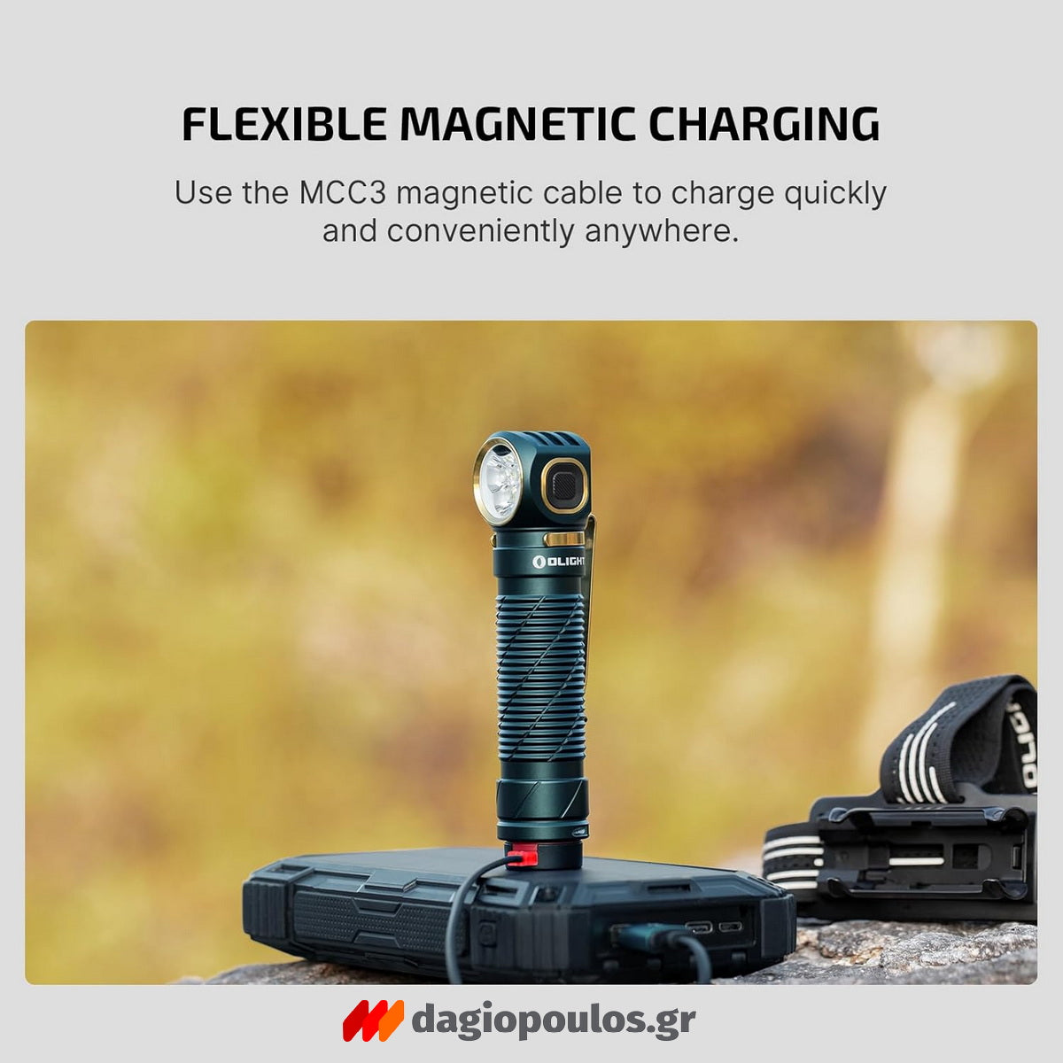 Olight Perun 3 Φακός Κεφαλής Επαναφορτιζόμενος 3000 Lumens