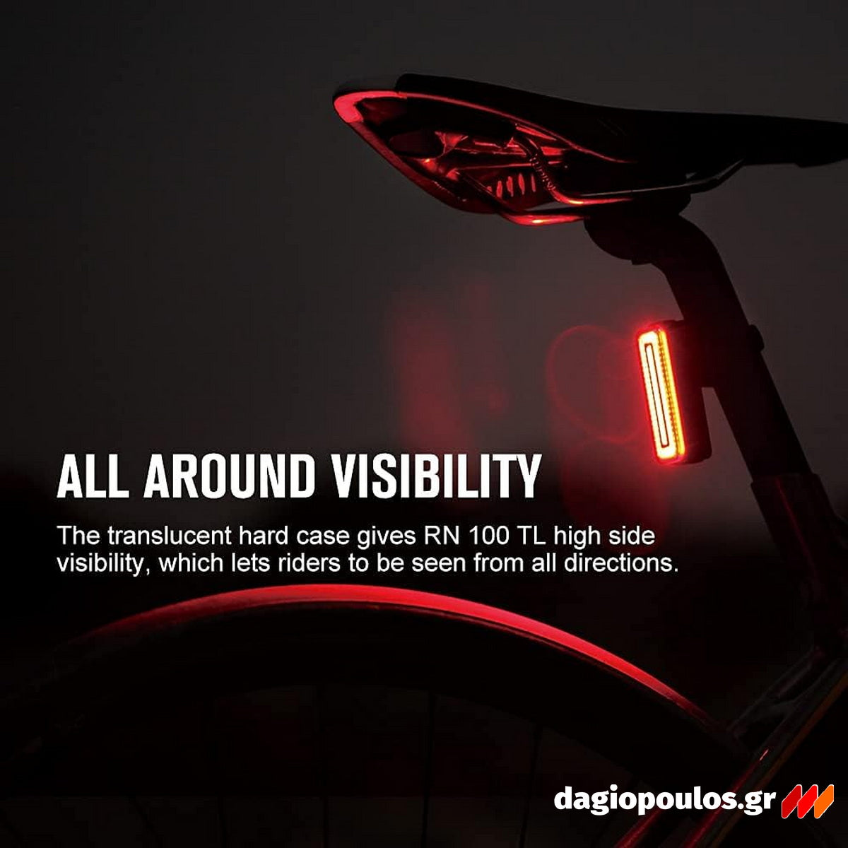 Olight RN 100 TL Πίσω Φως Ποδηλάτου Επαναφορτιζόμενο 100 Lumens