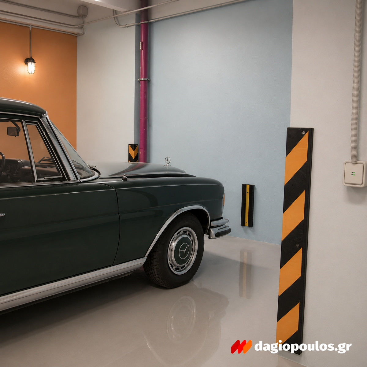 Γωνία Προστασίας Parking Ενισχυμένη Από Ελαστικό Καουτσούκ 800mm x 100mm x 12mm ΚΙΤΡΙΝΗ/ΜΑΥΡΗ