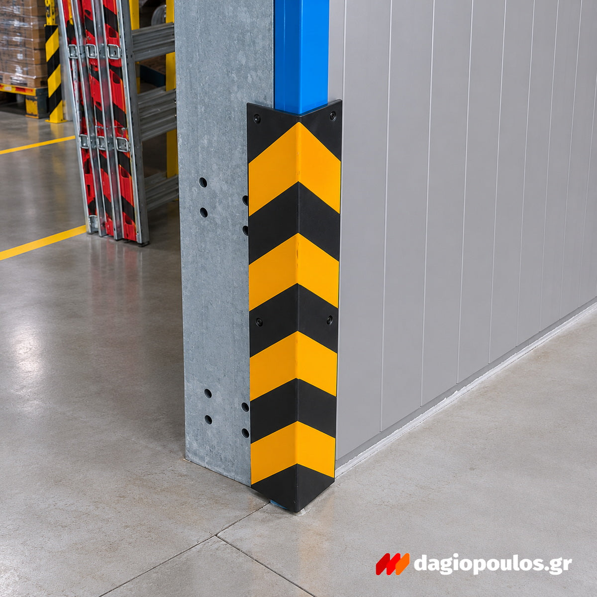 Γωνία Προστασίας Parking Ενισχυμένη Από Ελαστικό Καουτσούκ 800mm x 100mm x 12mm ΚΙΤΡΙΝΗ/ΜΑΥΡΗ