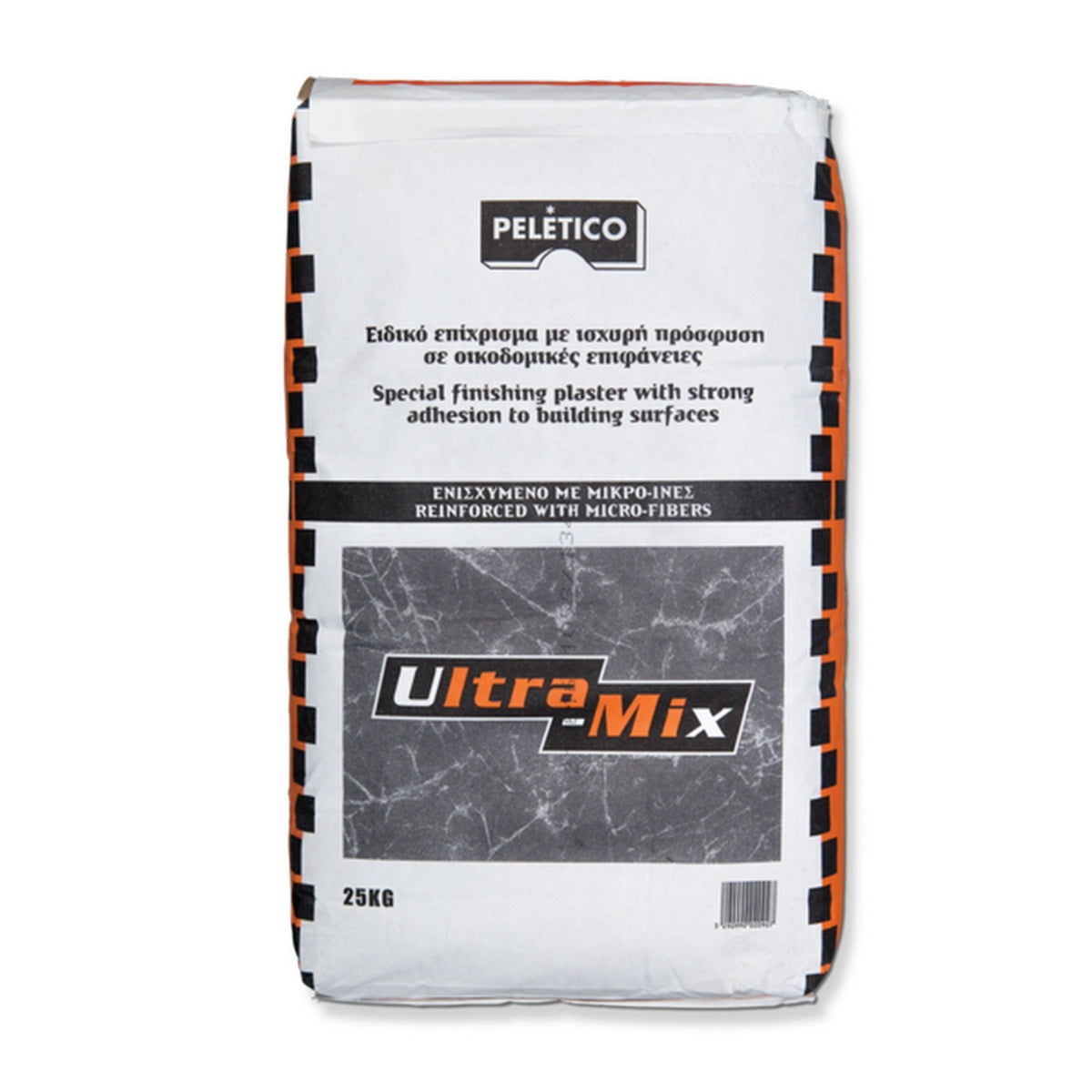 Peletico Ultra Mix Τσιμεντοκονία - Σοβάς Τελικής Στρώσης Ινοπλισμένο ΓΚΡΙ