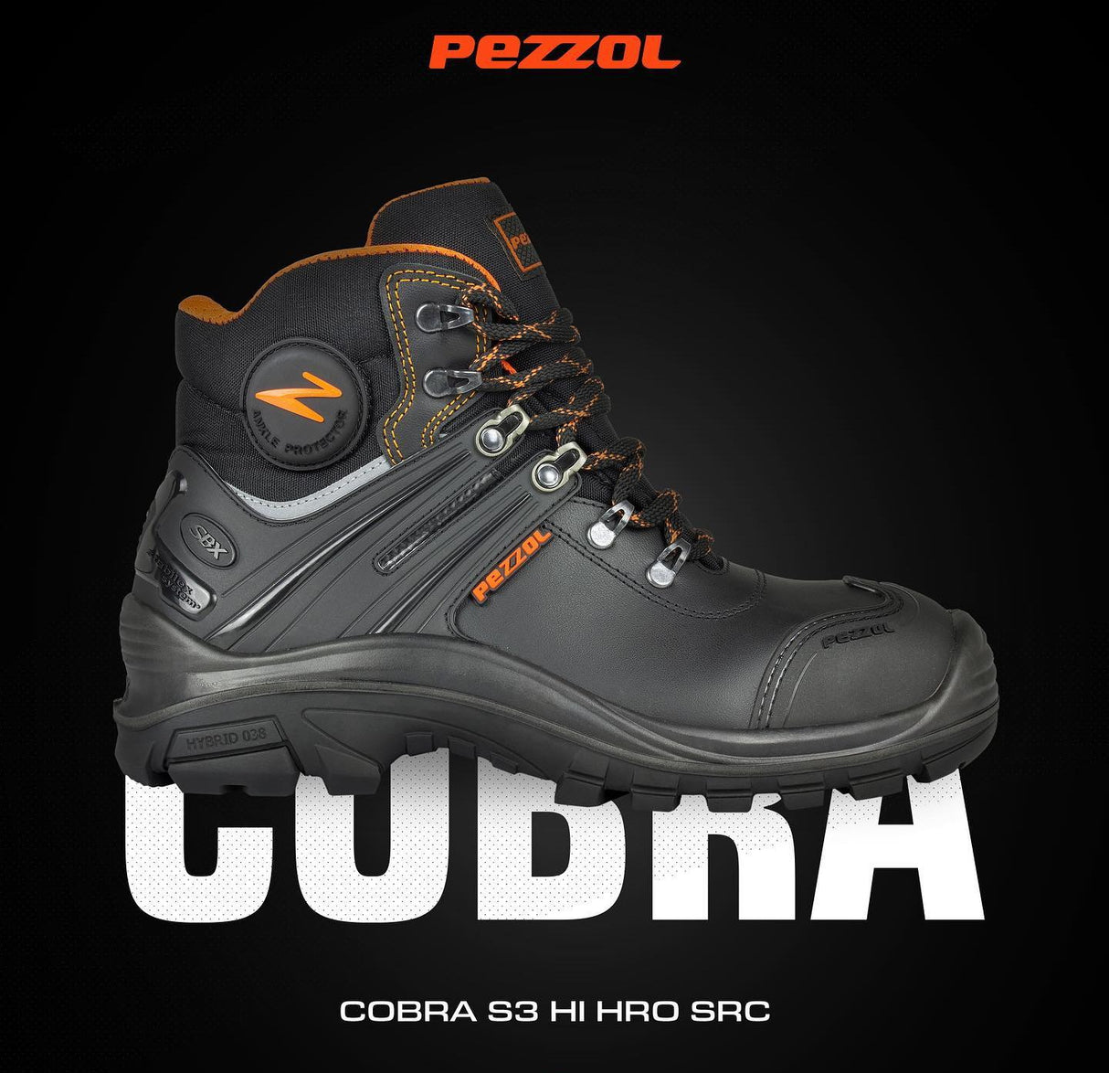 Pezzol Cobra S3 HI HRO SRC Παπούτσια Ασφαλείας Εργαζομένων Ημιμποτάκια Με Προστασία Ιταλίας