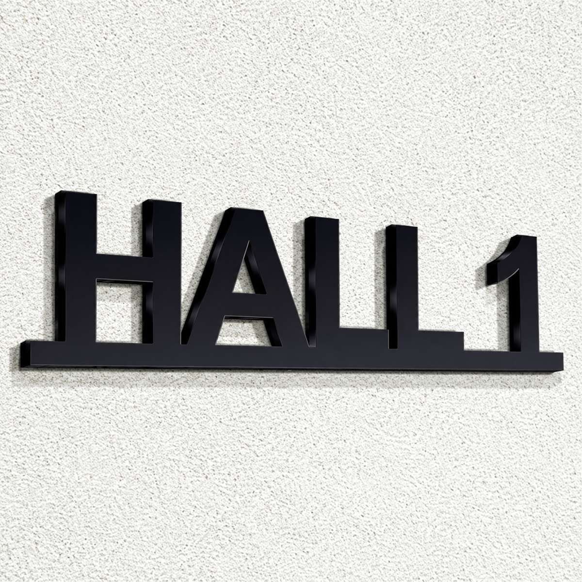 Πινακίδα Σήμανσης “ΑΙΘΟΥΣΑ – HALL” Ακρυλικό 210mm x 50mm – Λευκό