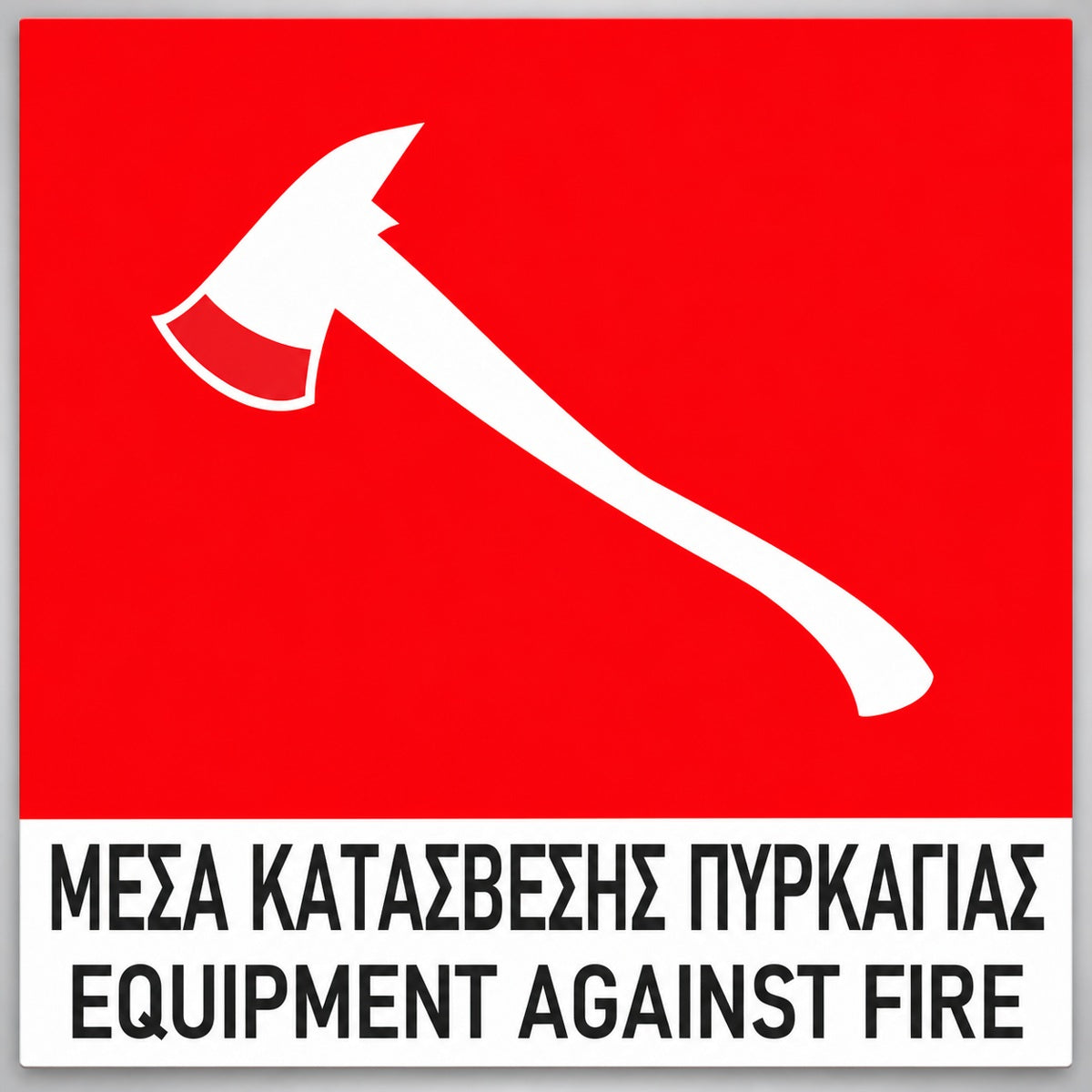 Πινακίδα Σήμανσης “ΜΕΣΑ ΚΑΤΑΣΒΕΣΗΣ ΠΥΡΚΑΓΙΑΣ” PVC 150mm x 150mm – Έγχρωμο