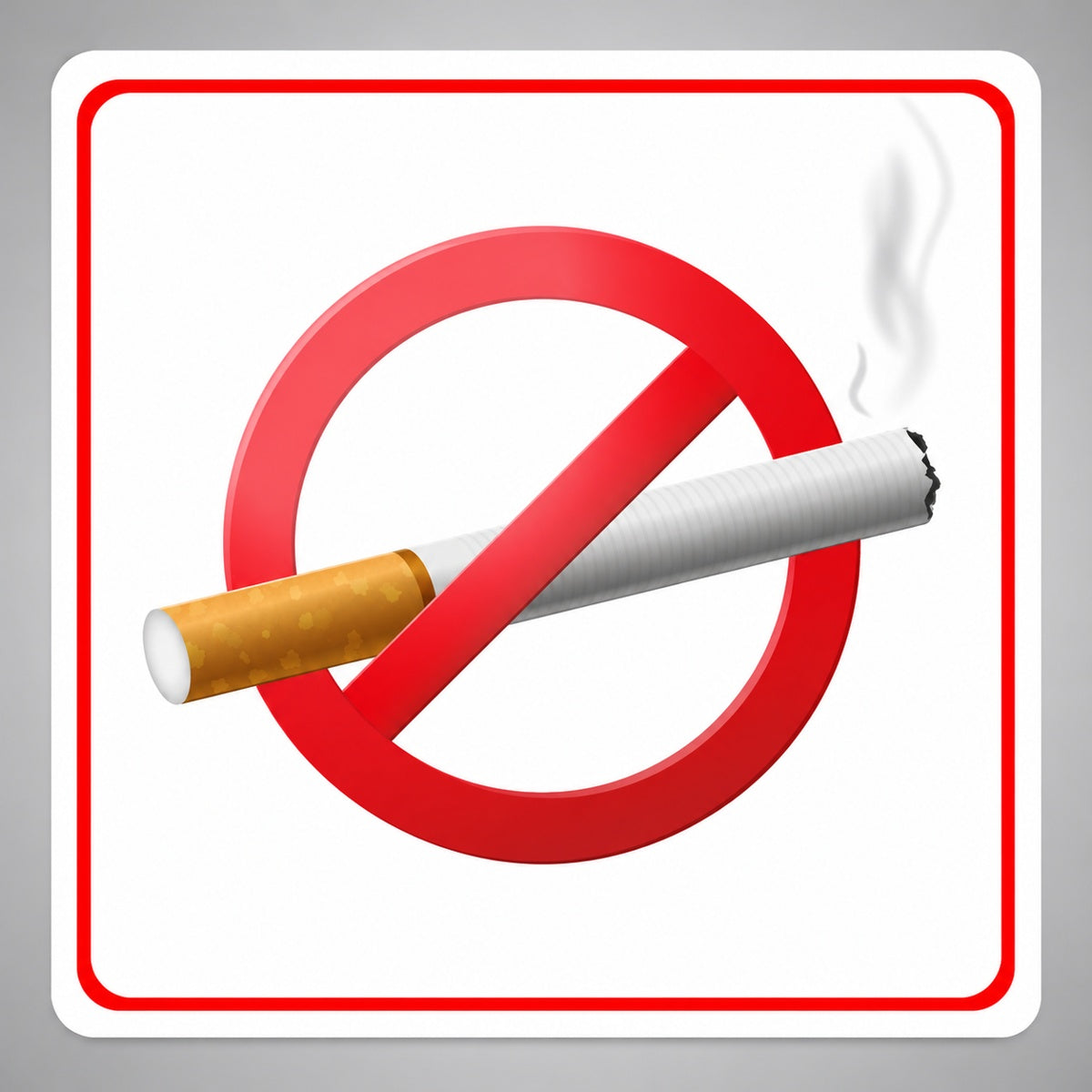 Πινακίδα Σήμανσης “ΑΠΑΓΟΡΕΥΕΤΑΙ ΤΟ ΚΑΠΝΙΣΜΑ” Αλουμίνιο 100mm x 100mm – Έγχρωμο