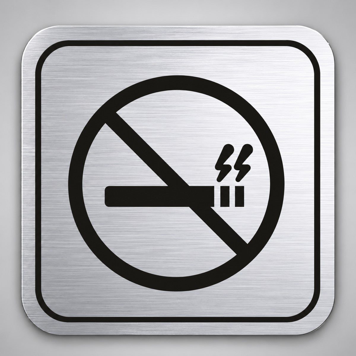 Πινακίδα Σήμανσης “ΜΗΝ ΚΑΠΝΙΖΕΤΕ” Ακρυλικό 110mm x 110mm – Ασημί