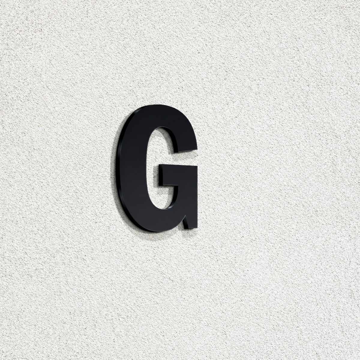 Ενδεικτική φωτογραφία γράμματος G σε μαύρη απόχρωση· επιλεγμένο προϊόν μαύρο, ύψος 74mm
