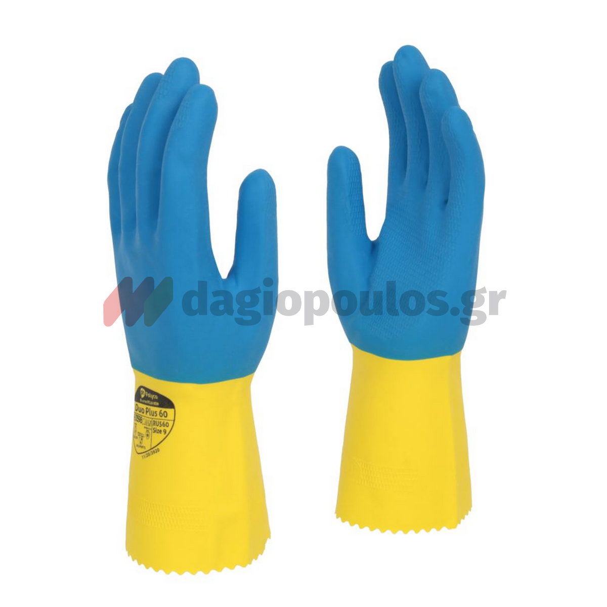 Polyco Duo Plus™ 60 Double Dipped Latex Γάντια Εργασίας Διπλού Εμβαπτισμού Latex 30cm (Ζεύγος)