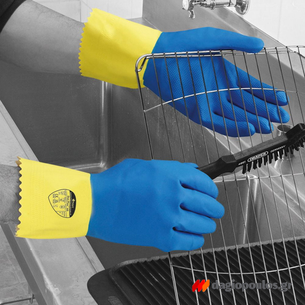 Polyco Duo Plus™ 60 Double Dipped Latex Γάντια Εργασίας Διπλού Εμβαπτισμού Latex 30cm (Ζεύγος)