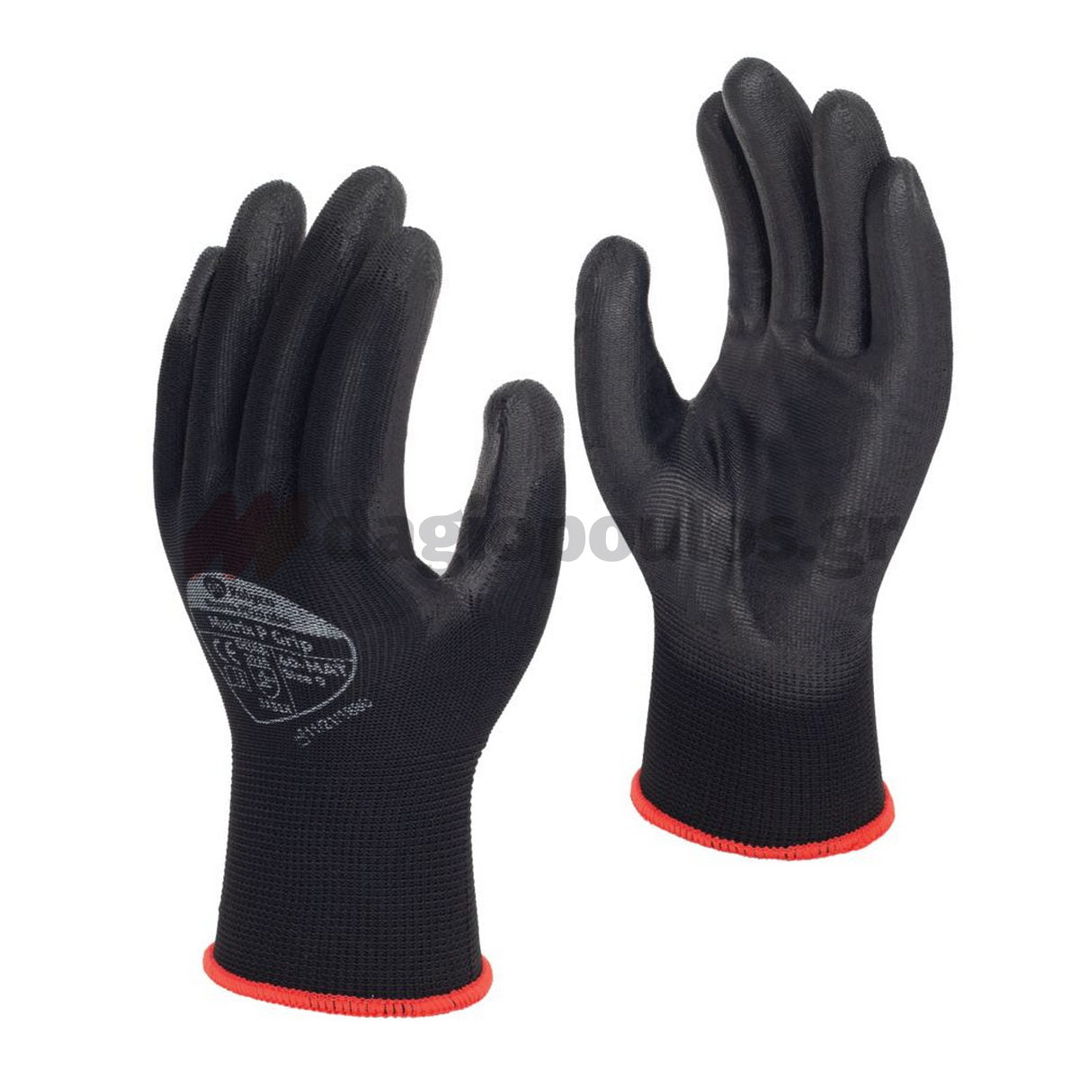 Polyco Matrix P Grip Black Γάντια Εργασίας Πλεκτά Με Παλάμη Επένδυση Πολυουρεθάνης Μαύρα (Ζεύγος)