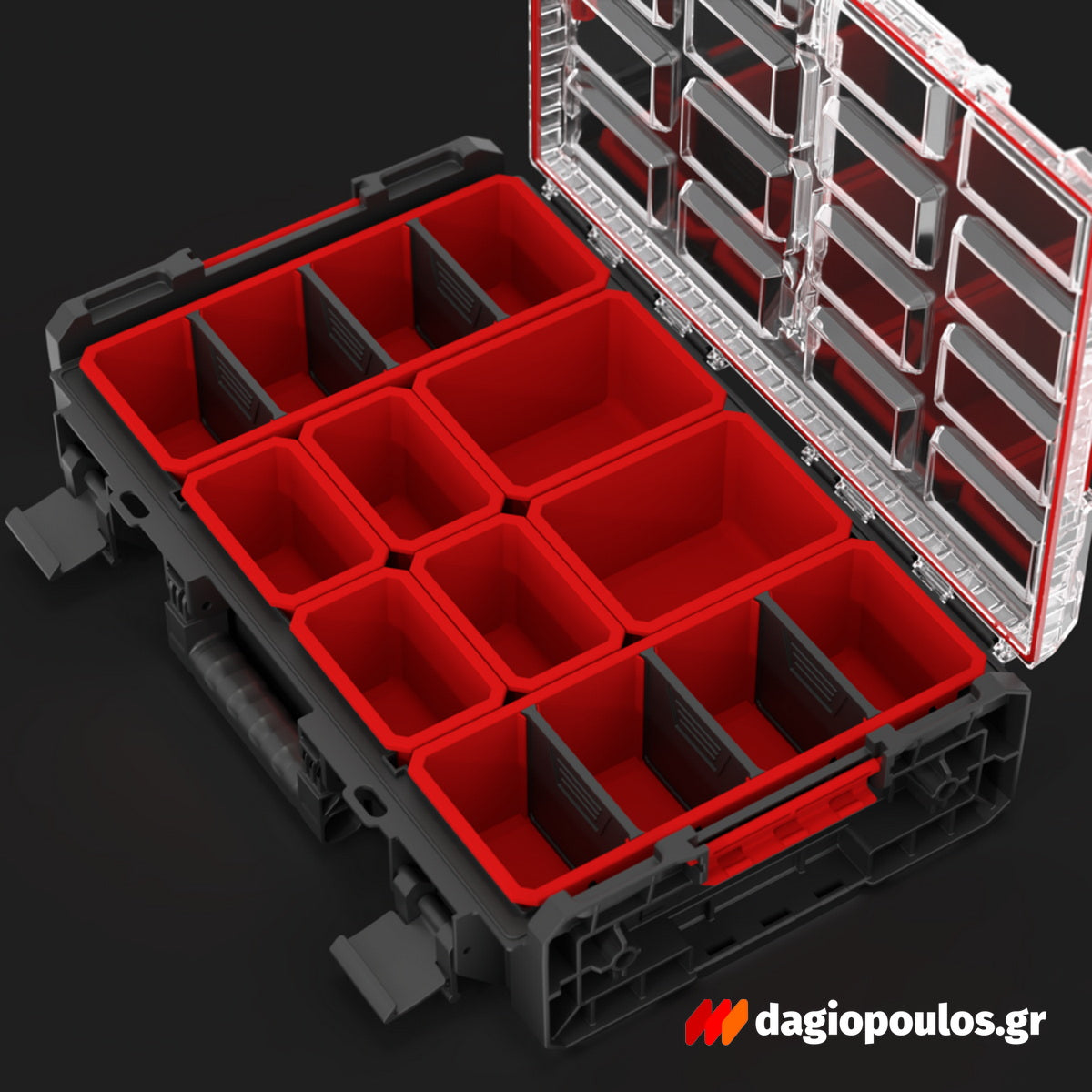 QBrick System One Organizer XL 2.0 Εργαλειοθήκη Ταμπακιέρα (Organizer) Με Διαφανές Καπάκι 23" 13.5Lt