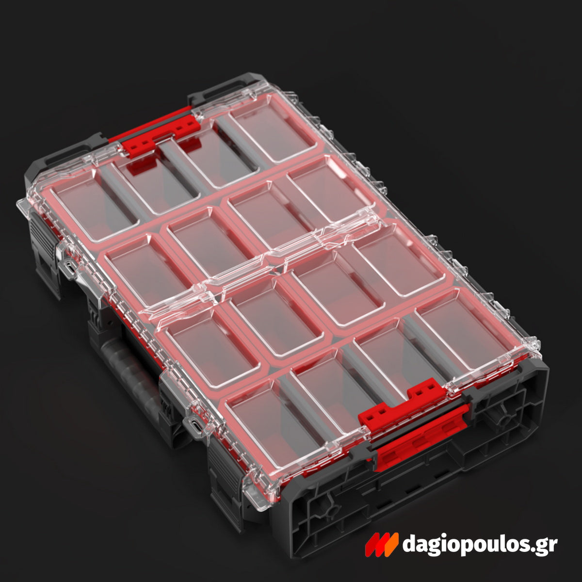 QBrick System One Organizer XL 2.0 Εργαλειοθήκη Ταμπακιέρα (Organizer) Με Διαφανές Καπάκι 23" 13.5Lt