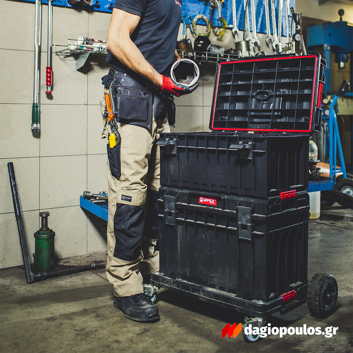 Qbrick System One Box 2.0 Plus Εργαλειοθήκη Ανοικτή Με Χωρίσματα 22.7" 35Lt