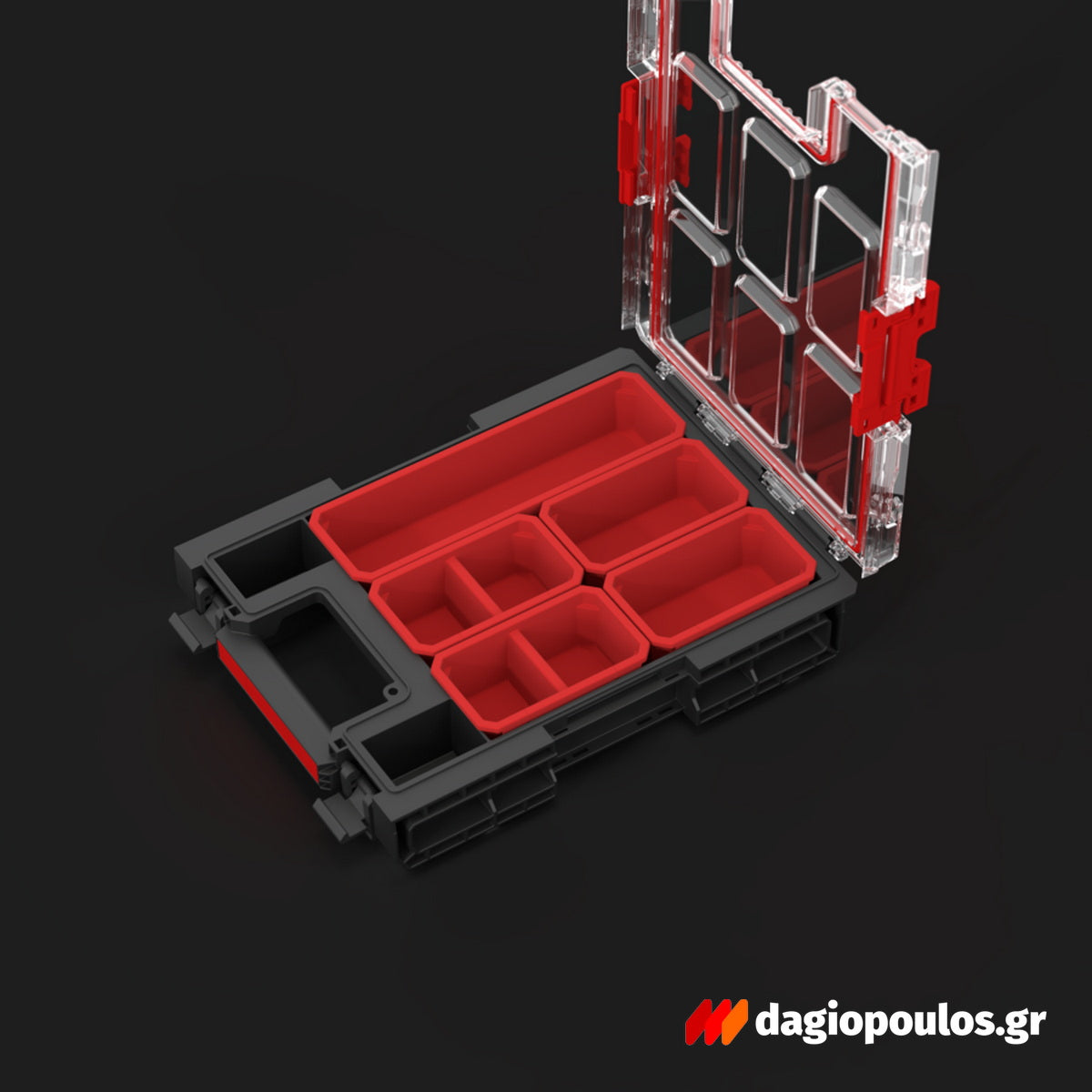 QBrick System One Organizer M 2.0 Εργαλειοθήκη Ταμπακιέρα (Organizer) Με Διαφανές Καπάκι