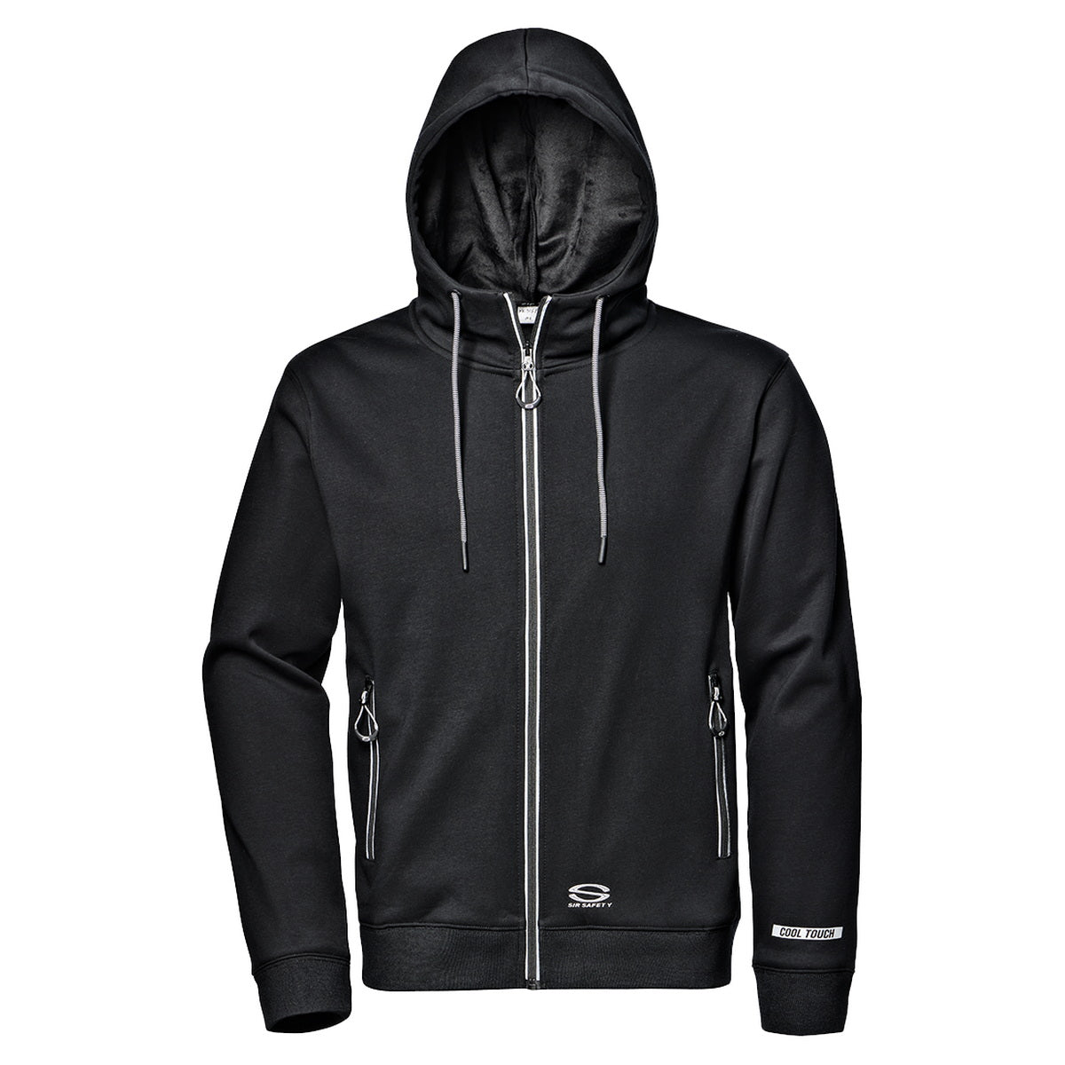 SIR Safety MC3159 Z9 BAT Hoodie Ζακέτα Με Κουκούλα ΜΑΥΡΗ