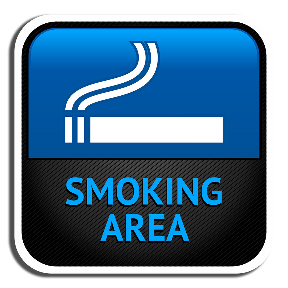 Πινακίδα Σήμανσης PVC “Smoking Area" 100mm x 100mm