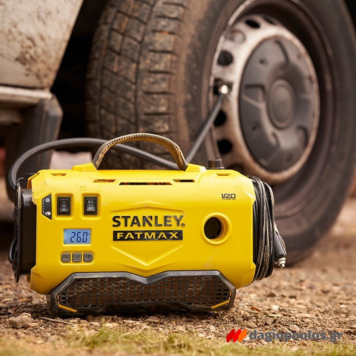 Stanley SFMCE520B-XJ Fatmax V20 Αεροσυμπιεστής Κομπρεσέρ Αέρα Μπαταρίας 18V Li-Ion 160PSI Φορητός SOLO
