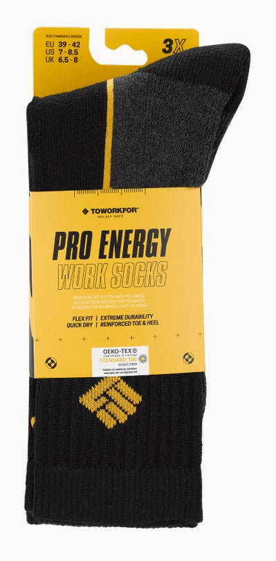 ToWorkFor Pro Energy TWF Κάλτσες Σετ 3 Ζευγάρια
