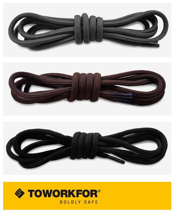 ToWorkFor Κορδόνια Στρογγυλά 130cm ΓΚΡΙ