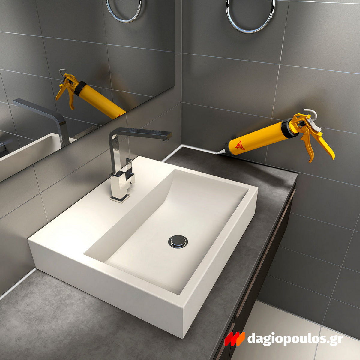 Sika Sanisil Αντιμουχλική Σιλικόνη Οξική Για Είδη Υγιεινής 300ml ΔΙΑΦΑΝΟ