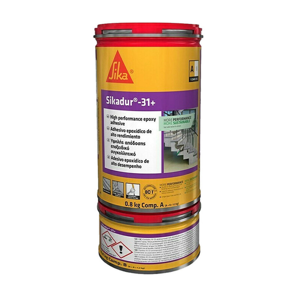 Sika Sikadur®31+ 2K Εποξειδικό Επισκευαστικό Συγκολλητικό Σκυροδέματος 2 Συστατικών Γκρι