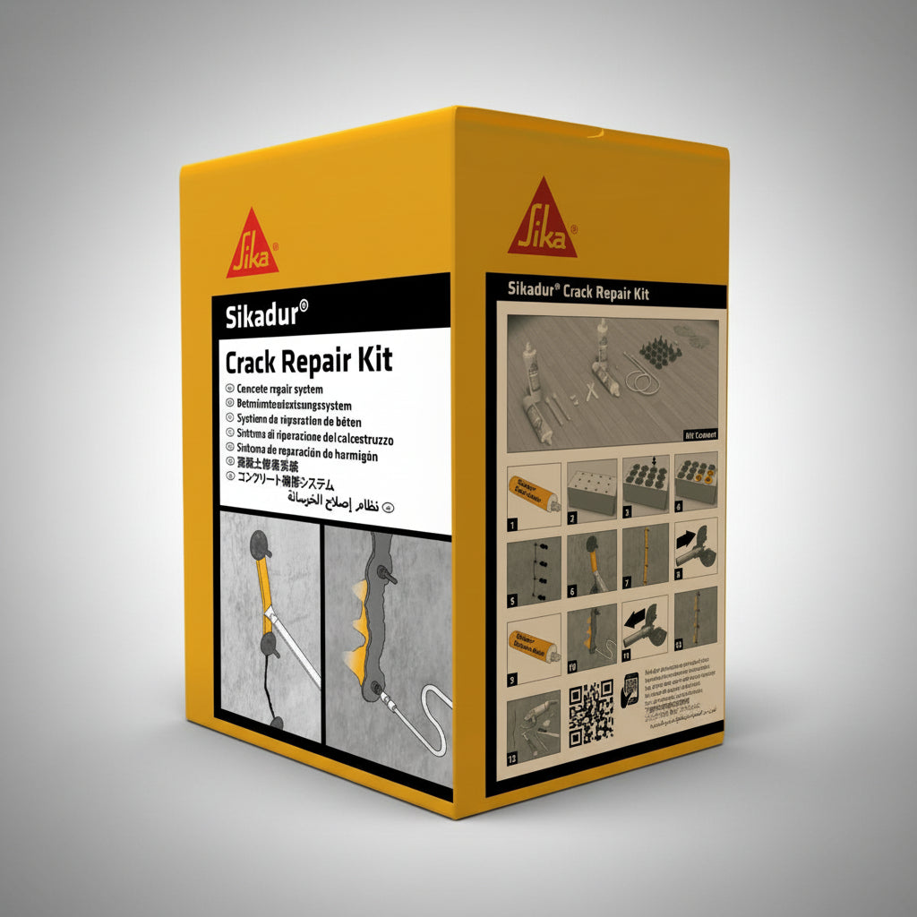 Sika Sikadur Crack Repair Kit (A+B) Πλήρες Σύστημα Αποκατάστασης Ρωγμών Σκυροδέματος