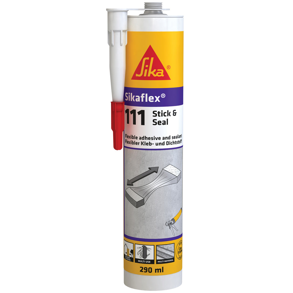 Sika Sikaflex 111 Stick & Seal Ελαστικό Συγκολλητικό Σφραγιστικό 290ml ΜΑΥΡΟ