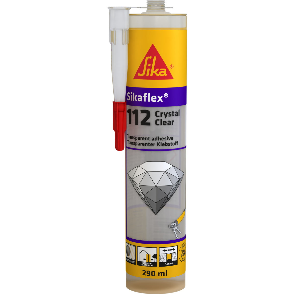 Sika Sikaflex 112 Crystal Clear Υπερδιάφανο Υβριδικό Σφραγιστικό & Συγκολλητικό ΔΙΑΦΑΝΕΣ