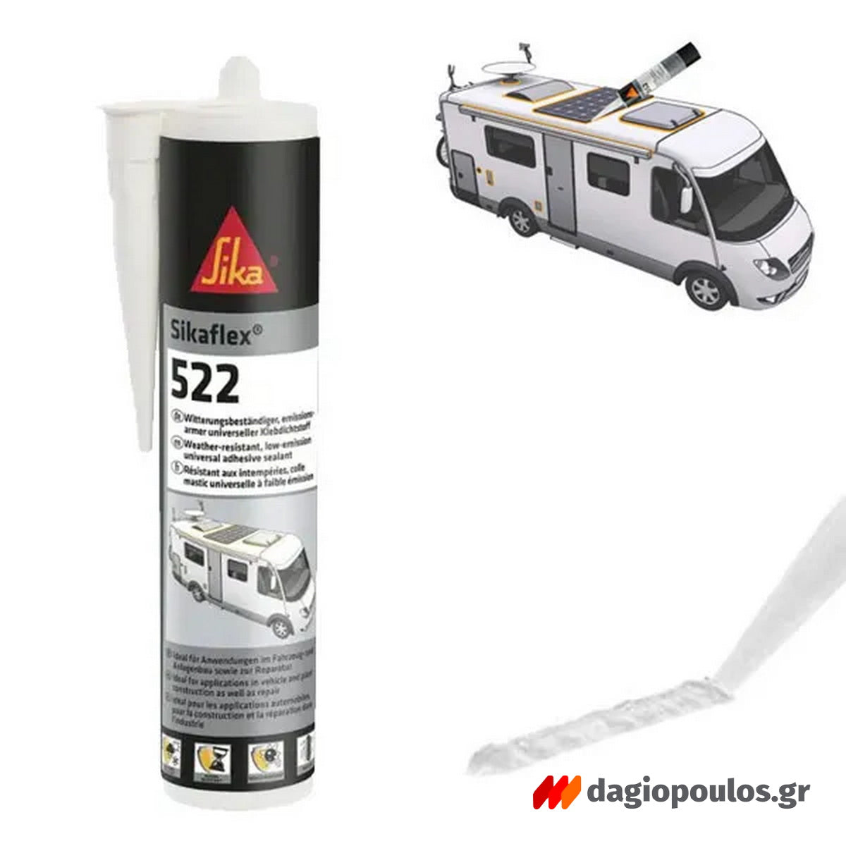 Sika Sikaflex 552 AT Δομικό Συγκολλητικό 300ml ΜΑΥΡΟ