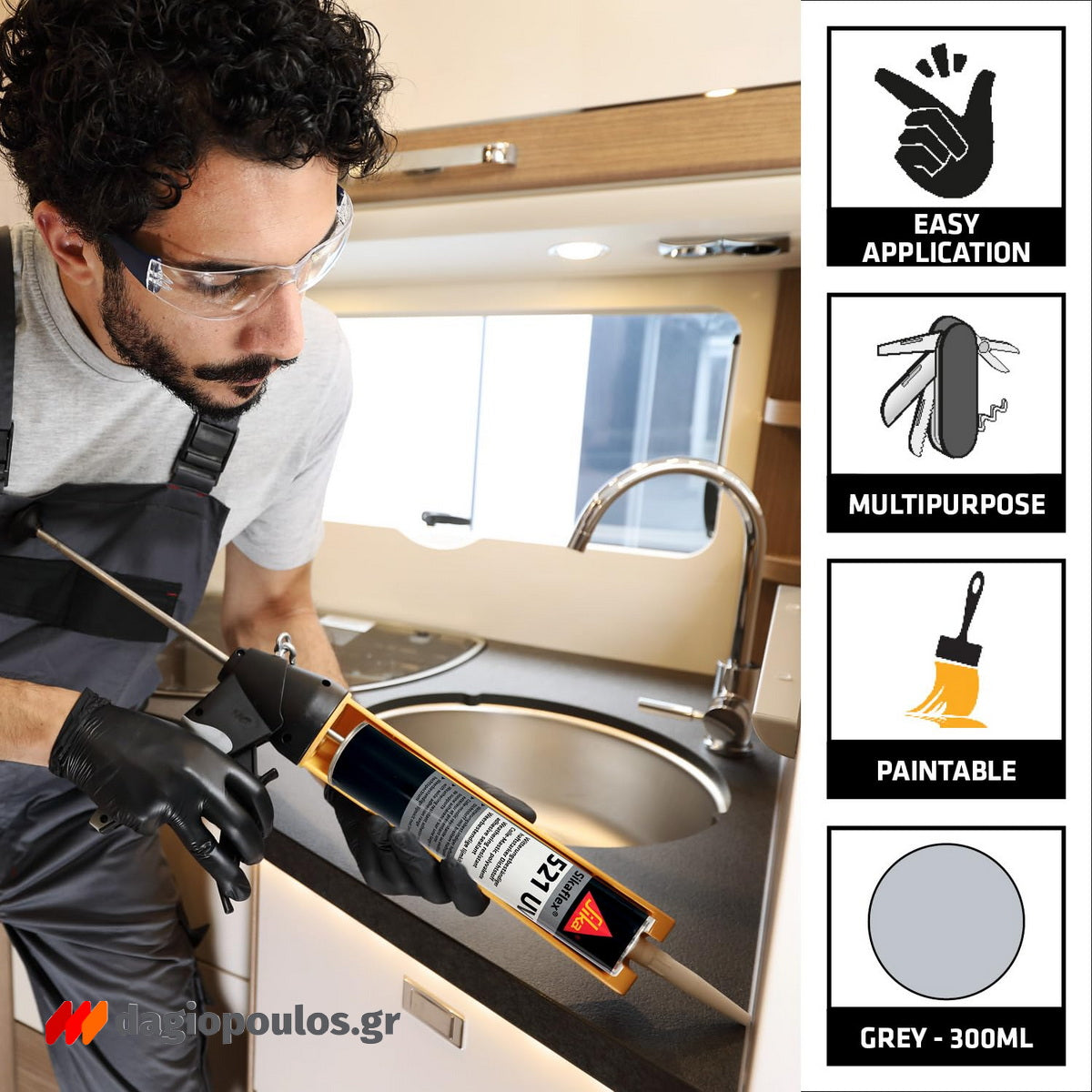 Sika Sikaflex 521 UV Σφραγιστικό Τεχνολογίας STP Υψηλών Αντοχών & Πρόσφυσης