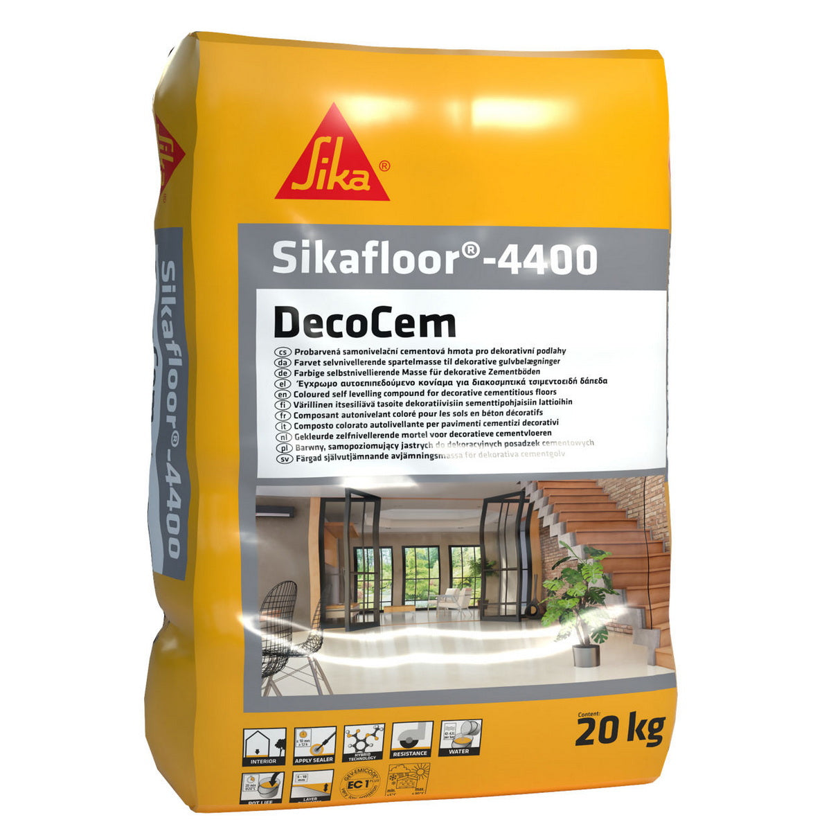 Sika Sikafloor 4400 DecoCem Διακοσμητικό Aυτοεπιπεδούμενο Yβριδικό Tσιμεντοειδές Κονίαμα Δαπέδου Grey