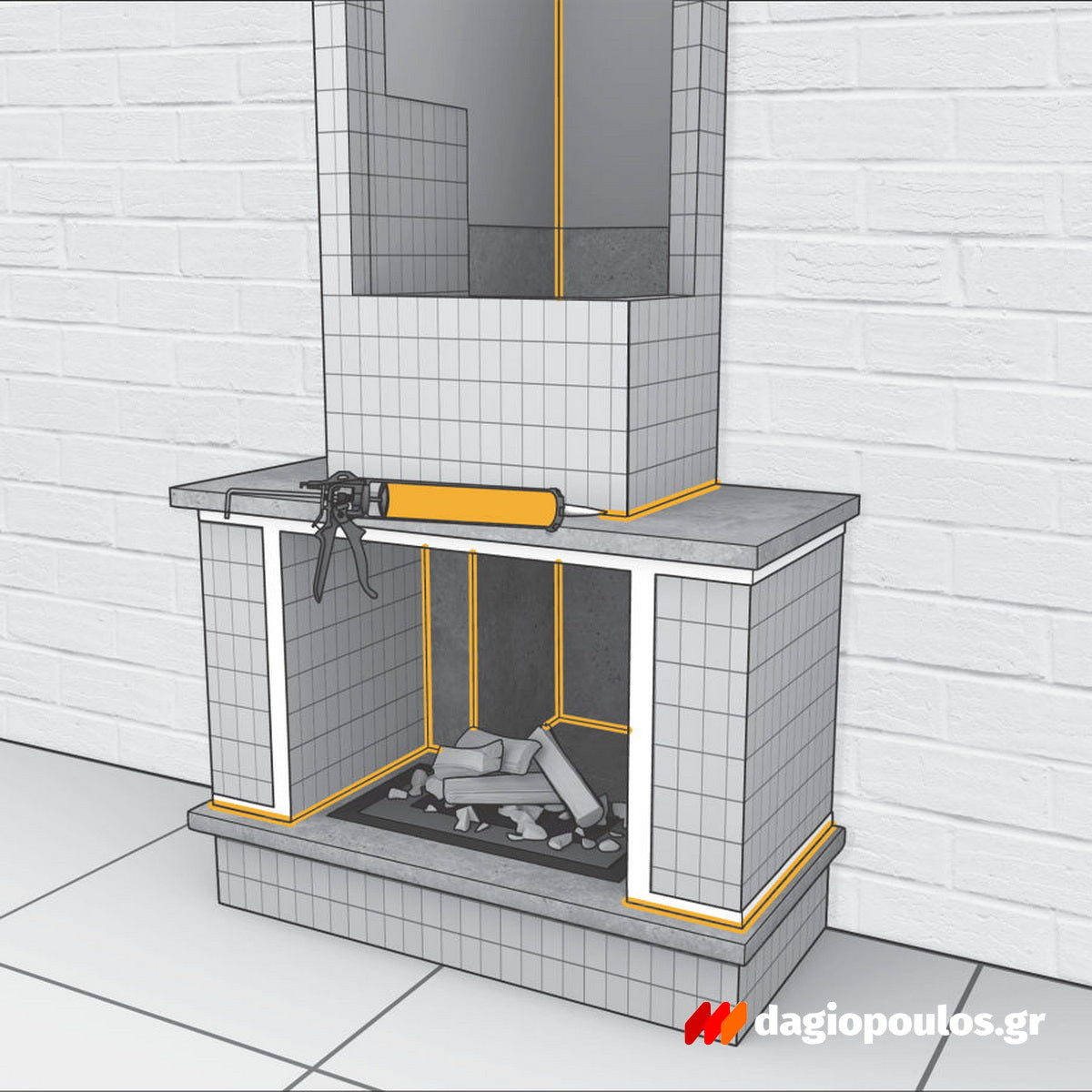 Sika Sikasil 400 Σφραγιστικό Σιλικόνης Υψηλών Θερμοκρασιών ΚΟΚΚΙΝΟ 300ml