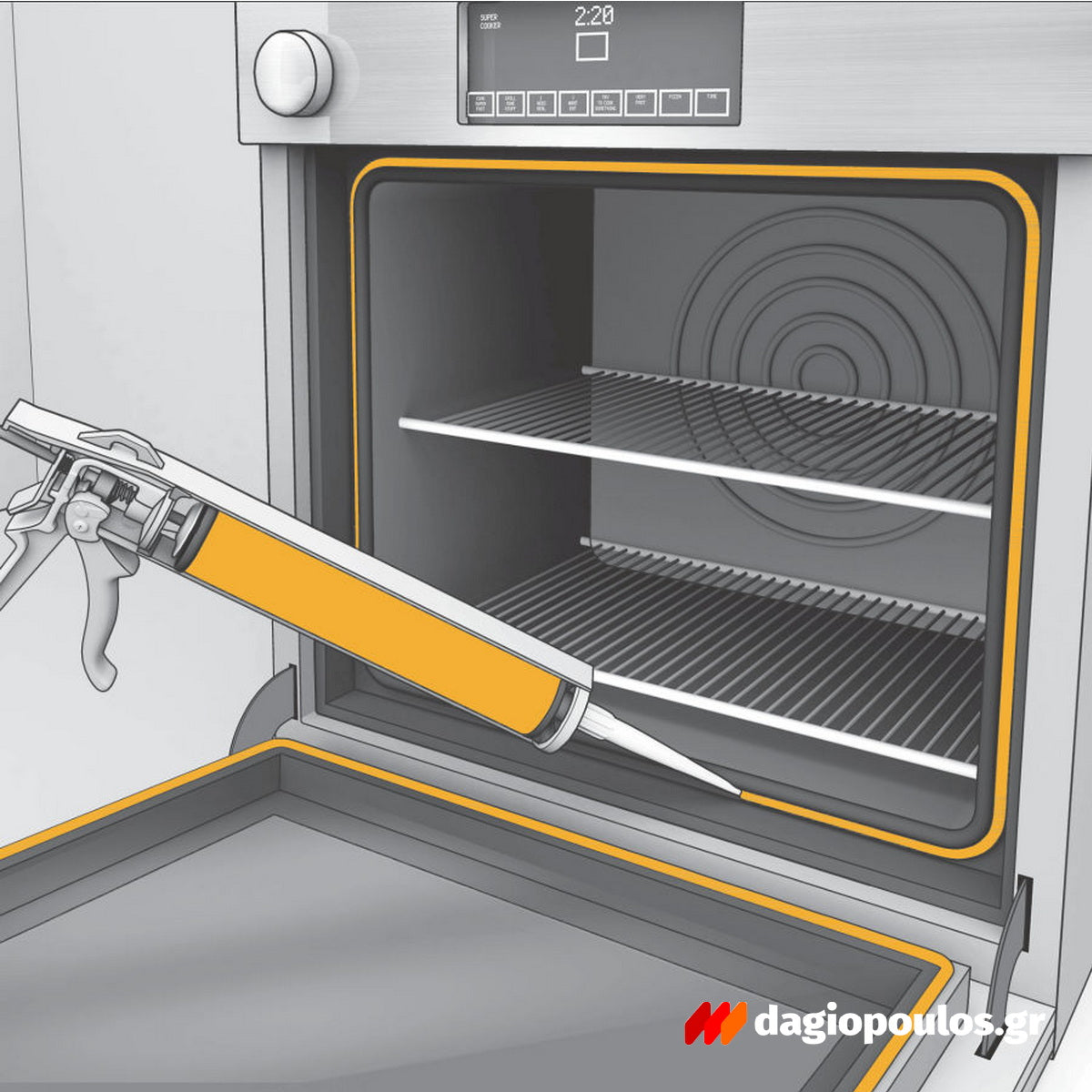 Sika Sikasil 400 Σφραγιστικό Σιλικόνης Υψηλών Θερμοκρασιών ΚΟΚΚΙΝΟ 300ml