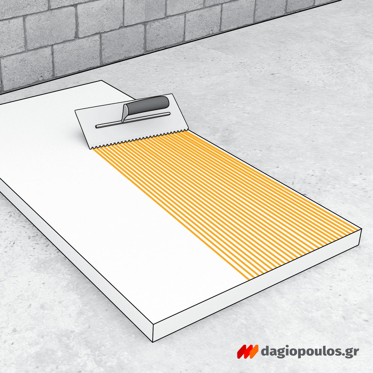 Sika ThermoCoat®-1/3 HS Τσιμεντοειδές Κονίαμα Συγκόλλησης Θερμομονωτικών Πλακών ΛΕΥΚΗ