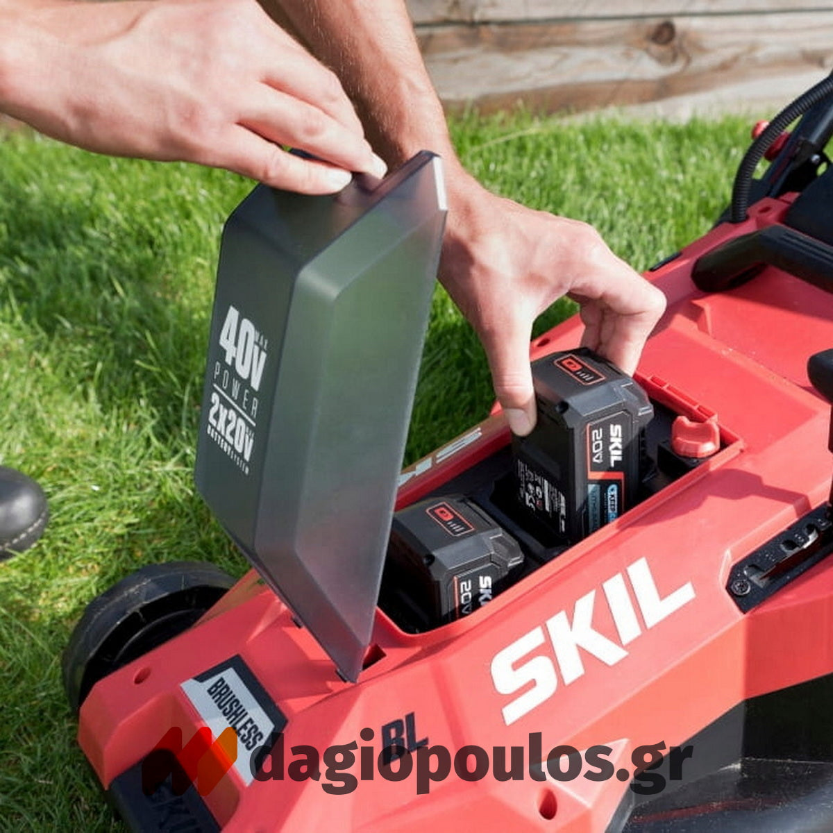 Skil 0140 CA 40V Max Brushless Χλοοκοπτική Μηχανή Γκαζόν Μπαταρίας Ωθούμενη 36V Li-ion Με 2 Μπαταρίες 4.0Ah