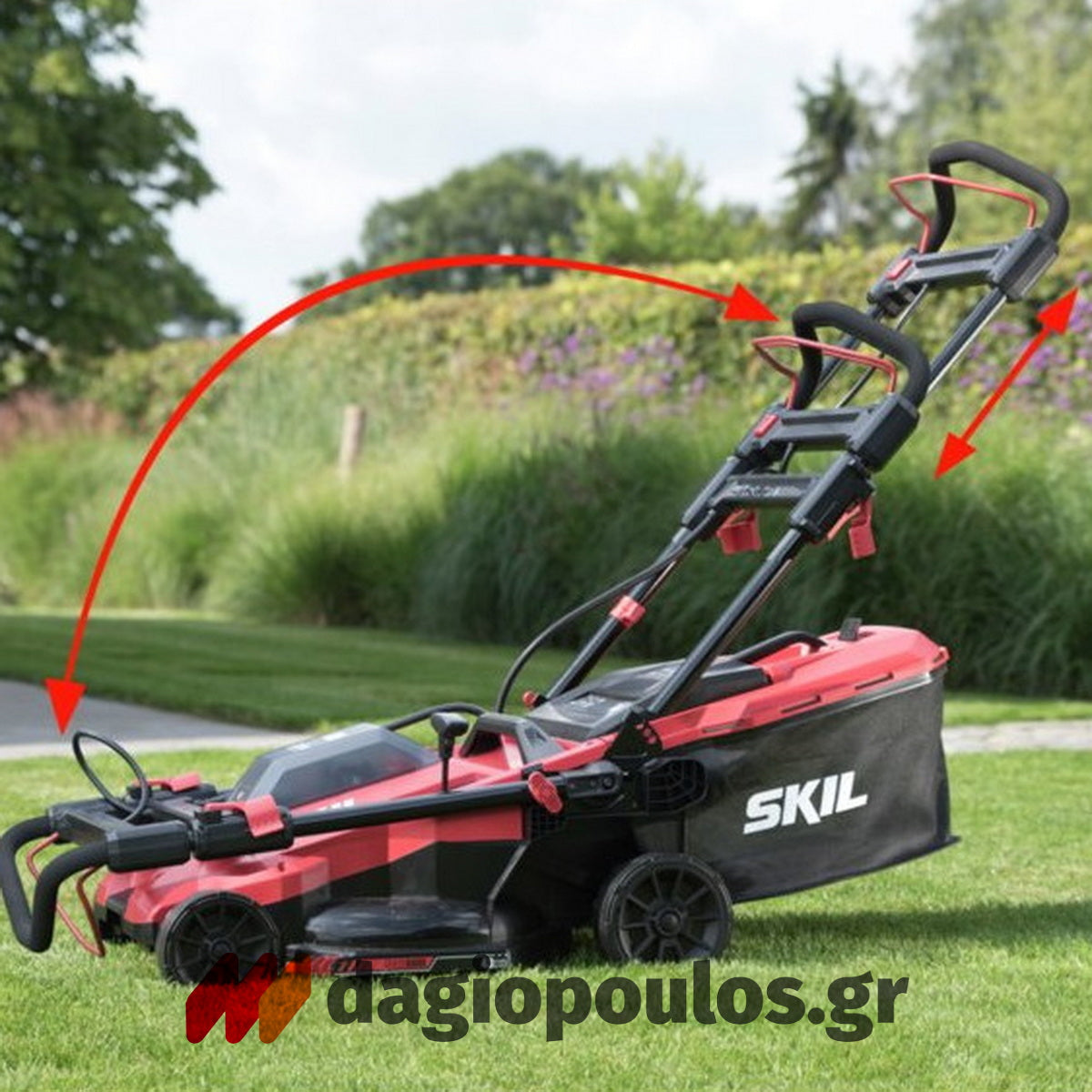 Skil 0140 CA 40V Max Brushless Χλοοκοπτική Μηχανή Γκαζόν Μπαταρίας Ωθούμενη 36V Li-ion Με 2 Μπαταρίες 4.0Ah