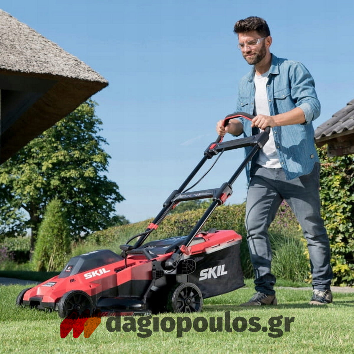 Skil 0140 CA 40V Max Brushless Χλοοκοπτική Μηχανή Γκαζόν Μπαταρίας Ωθούμενη 36V Li-ion Με 2 Μπαταρίες 4.0Ah