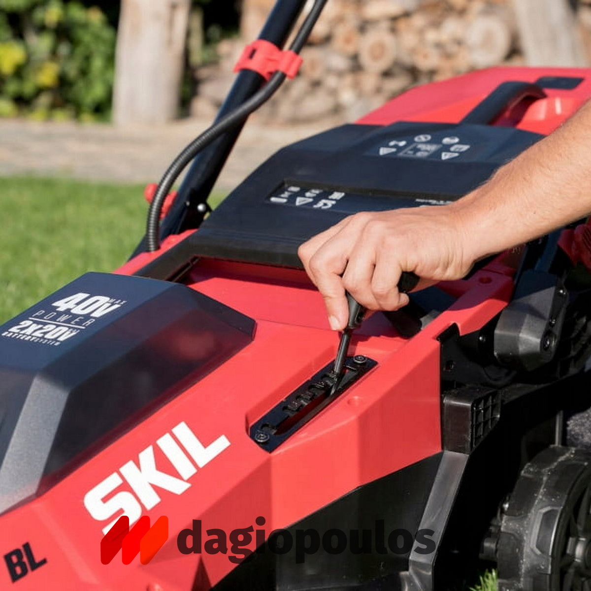 Skil 0140 CA 40V Max Brushless Χλοοκοπτική Μηχανή Γκαζόν Μπαταρίας Ωθούμενη 36V Li-ion Με 2 Μπαταρίες 4.0Ah